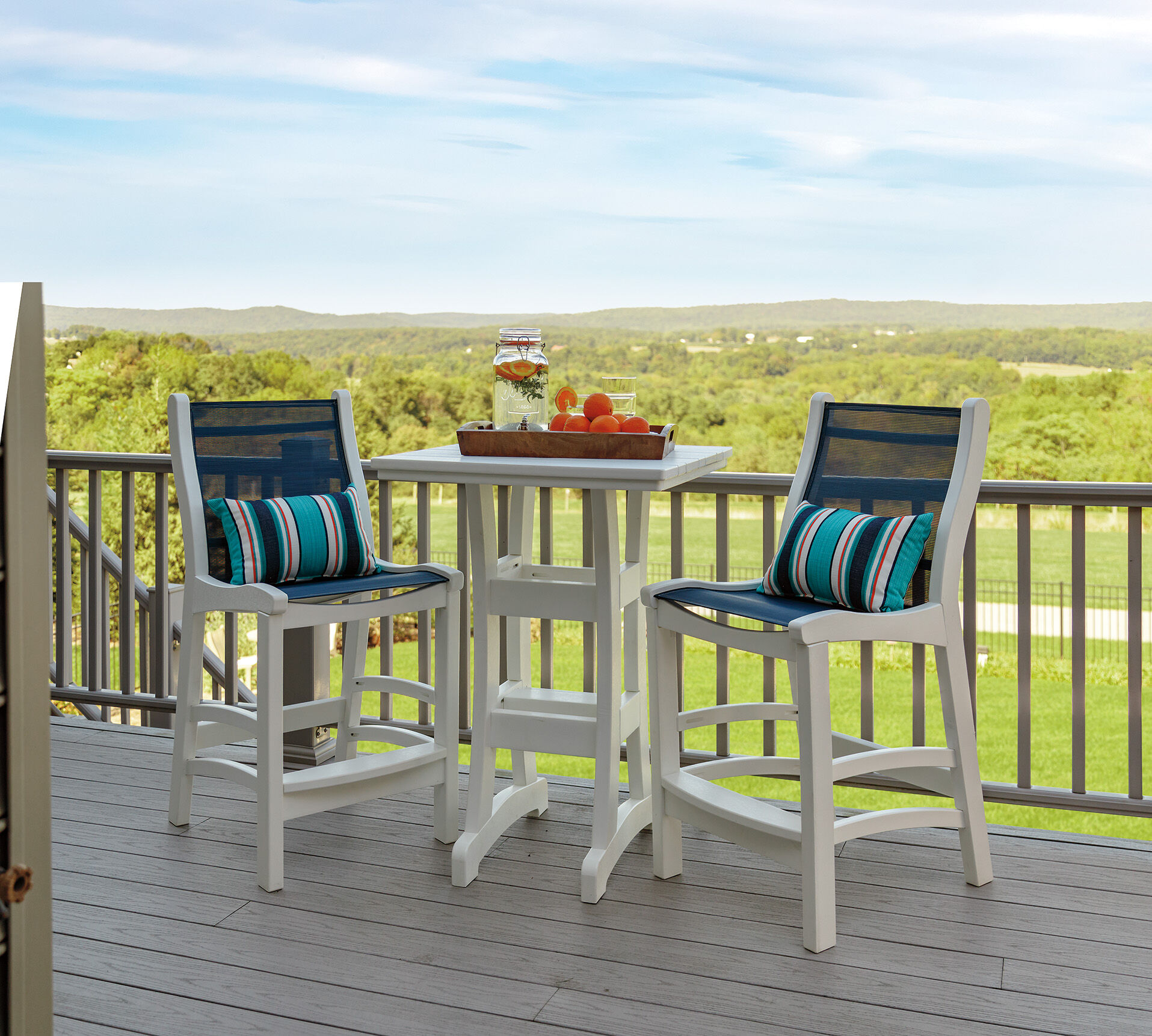 Balcony store height chairs